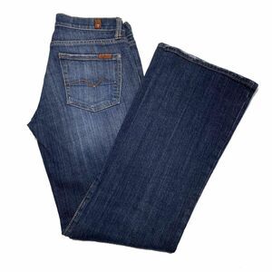 7 For All Mankind‎ Bootcut Jeans Sz 27 Blue Womens USA $225